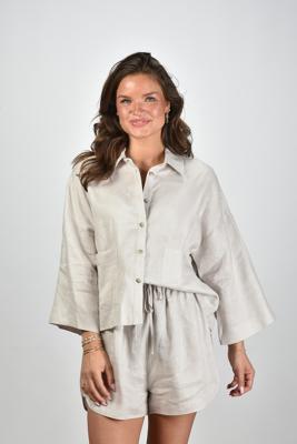 Greek Archaic Kori blouse S25K-160131 ice