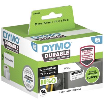 DYMO 2112289 Rol met etiketten 57 x 32 mm Polypropyleen folie Wit 800 stuk(s) Permanent hechtend Universele etiketten, Adresetiketten