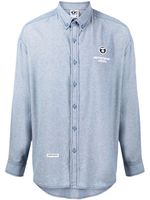 AAPE BY *A BATHING APE® chemise en coton à logo brodé - Bleu - thumbnail