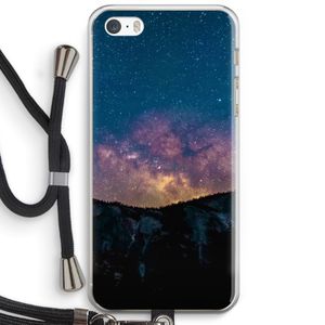 Travel to space: iPhone 5 / 5S / SE Transparant Hoesje met koord