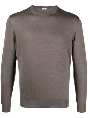 Malo pull en maille fine à col ras du cou - Marron