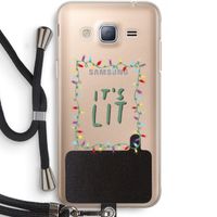 It's Lit: Samsung Galaxy J3 (2016) Transparant Hoesje met koord