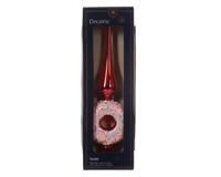 Piek glas d9l31 cm kerstrood kerst - Decoris