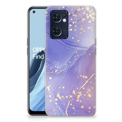 Hoesje maken voor OPPO Reno 7 5G | Find X5 Lite Watercolor Paars Hoesje maken voor OPPO Reno 7 5G | Find X5 Lite Watercolor Paars