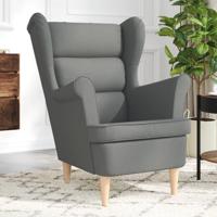 Fauteuil 74x84x100 cm stof donkergrijs