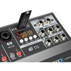 Vonyx VMM-K402 4-kanaals mixer met USB-interface