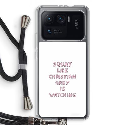 Christian Grey: Xiaomi Mi 11 Ultra Transparant Hoesje met koord