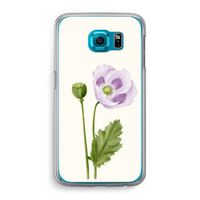 Purple poppy: Samsung Galaxy S6 Transparant Hoesje