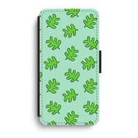 Groene blaadjes: iPhone XR Flip Hoesje