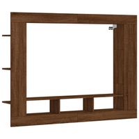 The Living Store Tv-meubel - bruineiken - 152x22x113 cm - wandgemonteerd