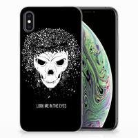 Silicone Back Case Apple iPhone Xs Max Skull Hair