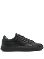 Calvin Klein logo-debossed leather sneakers - Noir - thumbnail