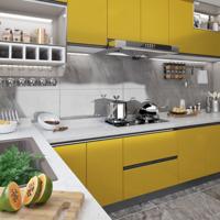 Meubelfolie zelfklevend 500x90 cm PVC hoogglans goudkleurig