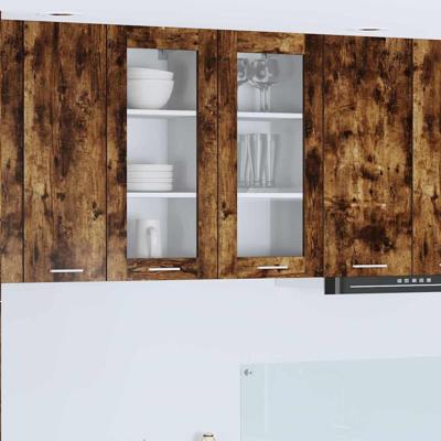 Hangkast Riga Gerookt eiken 40 x 31 x 80 cm Bewerkt hout
