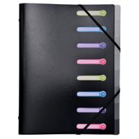 Exacompta Voorordner Exacase zwart, 8 vakken