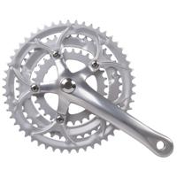Crankstel Race 3 x 8 speed Mighty 30/42/52T aluminium - zilver