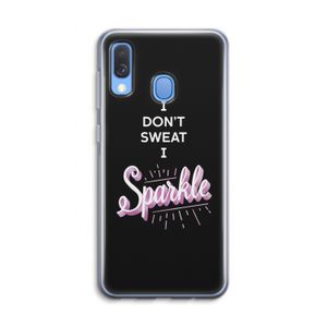 Sparkle quote: Samsung Galaxy A40 Transparant Hoesje