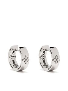 Roberto Coin boucles d'oreilles Love in Verona en or 18ct serties de diamants - Argent