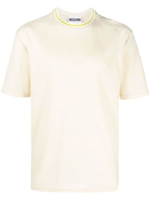Moschino t-shirt à logo brodé - Tons neutres