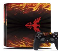 Abstracte PS sticker fenix met vuur
