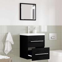 Badkamer Kast Zwart eiken 41 x 38.5 x 48 cm Bewerkt hout