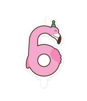 Jungle candle 6 flamingo
