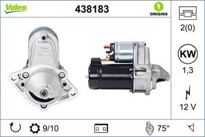 Startmotor / Starter NEW ORIGINAL PART VALEO, Spanning (Volt)12V, u.a. für Opel, Chevrolet, Daewoo, Vauxhall, Bedford, Saab, Fiat