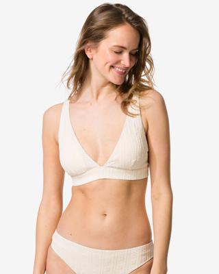 HEMA Damesbikinitop Liv triangel broderie creme (creme)