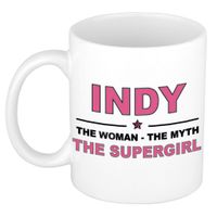 Indy The woman, The myth the supergirl cadeau koffie mok / thee beker 300 ml - thumbnail