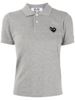 Comme Des Garçons Play polo à logo brodé - Gris