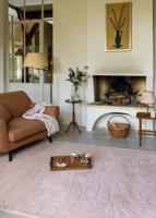 Laura Ashley - Laagpolig Vloerkleed van | Coleby petals Chalk pink -