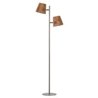 ETH VloerlampDaan bruin met rotan kappen - 05-VL8009-02