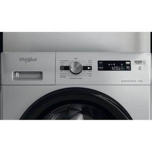 WHIRLPOOL FFS9258SBFR Freshcare patrijspoortwasmachine - 9 kg - Inductie - L60cm - 1200 tpm - Zilver