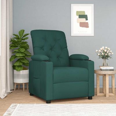 Fauteuil verstelbaar stof donkergroen