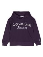 Calvin Klein Kids hoodie à logo imprimé - Violet - thumbnail