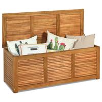 Acaciahouten Opbergbox Tuin Buiten Opbergbak voor Tuinmeubilair Kussens en Tuingereedschap 120 x 45 x 45 cm