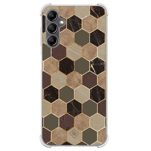 Samsung Galaxy A14 shockproof hoesje - Kubus groen bruin