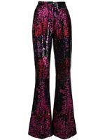 Elie Saab pantalon évasé à sequins - Noir - thumbnail