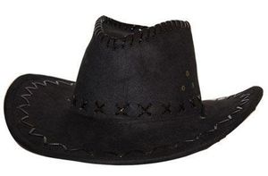 Hoed cowboy suede zwart