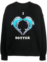 Botter sweat à imprimé graphique - Noir