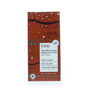 Chocolade puur 62% caramel fleur de sel bio