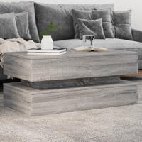 Salontafel met LED-verlichting 90x50x40 cm grijs sonoma eiken