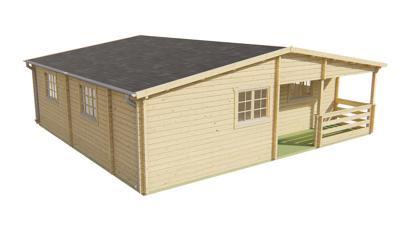 Blokhut - Tuinhuis Azores | 70 mm | vuren honinggeel geïmpregneerd