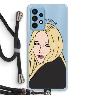 Mary Kate: Samsung Galaxy A52 Transparant Hoesje met koord