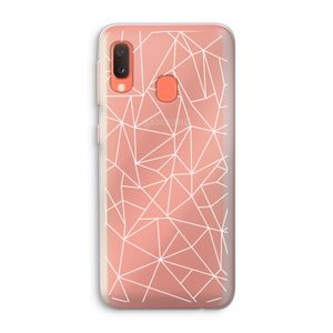 Geometrische lijnen wit: Samsung Galaxy A20e Transparant Hoesje