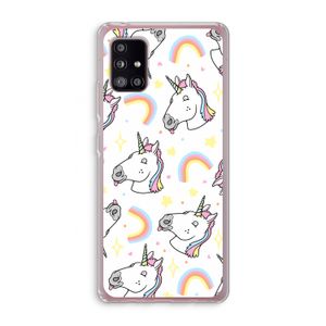 Rainbow Unicorn: Samsung Galaxy A51 5G Transparant Hoesje