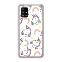 Rainbow Unicorn: Samsung Galaxy A51 5G Transparant Hoesje