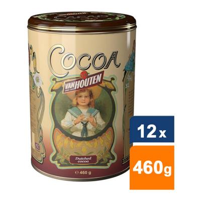 Van Houten - Cocaopoeder in nostalgisch geel blik - 12x 460g