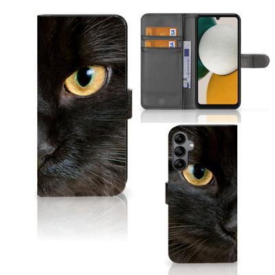 Samsung Galaxy A34 | Telefoonhoesje | Met pasjeshouder | Zwarte Kat