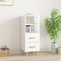 Dressoir 34,5x34x90 cm bewerkt hout hoogglans wit